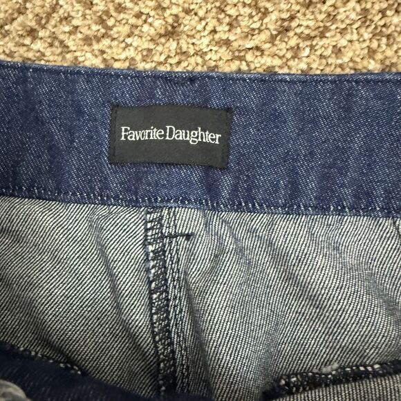Favorite Daughter Vienna The Favorite Pant Dark Denim Jeans Wide Leg  Size 14 - Picture 2 of 12